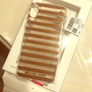 Rose gold Michael Kors iPhone X rubber case
